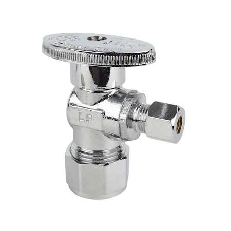 Keeney Mfg Quarter Turn No Crimp PEX Angle Valve, 1/2" Comp PEX x 1/4" O.D. PP2888EZ